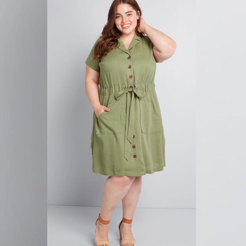 ModCloth Enthralled Again Shirt Dress 4x